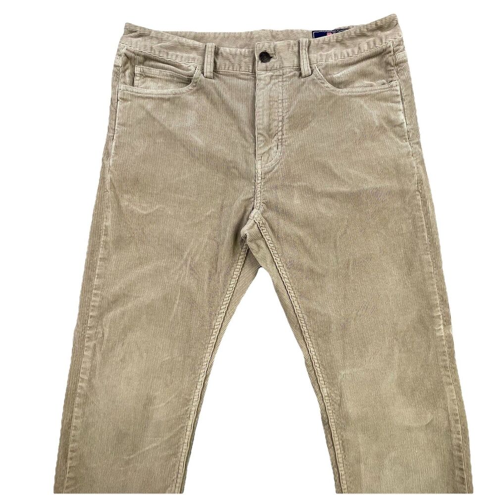 Vineyard Vines Corduroy Pants Mens Size 32x32 Tan Khaki Straight Leg Preppy